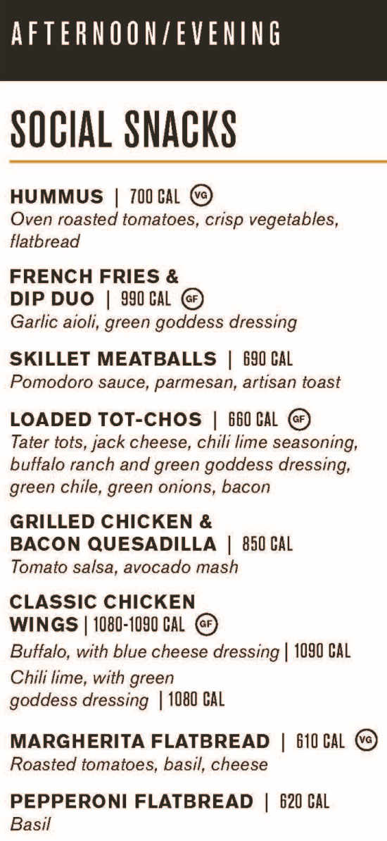 Page 3 of menu, The Bistro Courtyard by Marriott